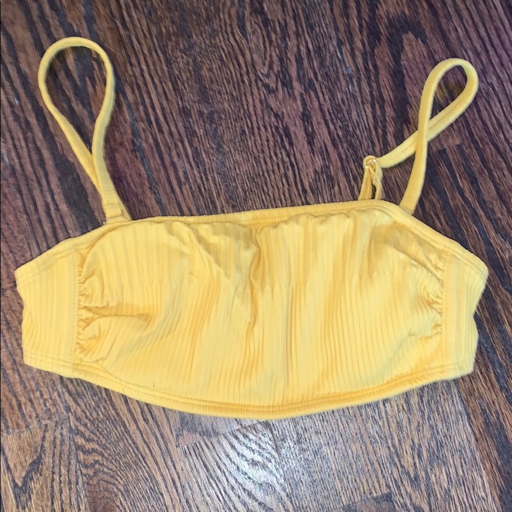 walmart brand yellow bikini top